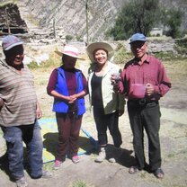 Drinking Chicha with some helpful new friends! 
